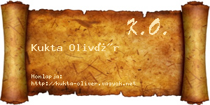 Kukta Olivér névjegykártya