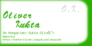 oliver kukta business card